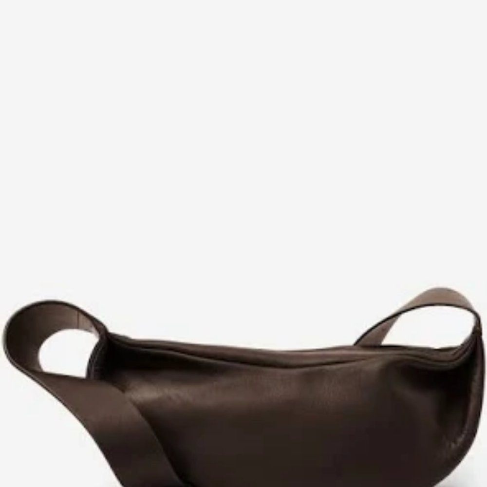 COS Swing Crossbody--Leather--Dark Brown, new without tags